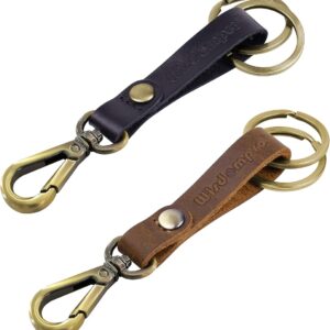 Leather Key Chain Loop Vintage Finish