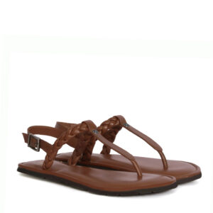 Womens Genuine Leather Sandals - Tan